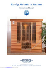 Rocky Mountain Saunas Big Bear Instruction Manual