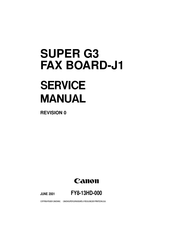Canon Super G3 Fax Board-J1 Service Manual