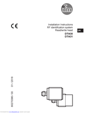 IFM DTI431 Installation Instructions Manual