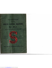 Singer 66-1 Instructions Manual