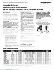 Standard Pump SP-PHT Operating Instructions Manual