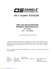 Daniels Electronics Ltd. VT-3A130 Instruction Manual