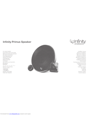Infinity PR5010CS Installation Manual
