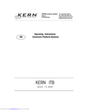 KERN ITS 1500K500M Operating Instructions Manual