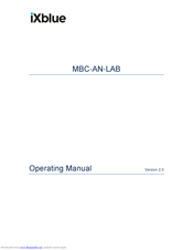 iXblue MBC-AN-LAB Operating Manual