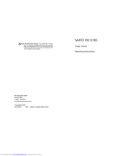 AEG SANTO 70312 KG Operating Instructions Manual