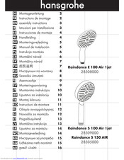 Hans Grohe Raindance E 150 AIR 1-Jet Assembly Instructions Manual
