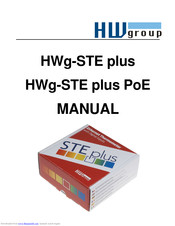 HW Group HWg-STE plus PoE Manual