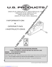 U.S. Products OASIS-JP-PLUS Information & Operating Instructions