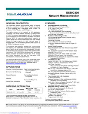 Maxim DS80C400 User Manual