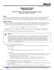 Minarik AC200 SERIES Installation And Operation Instructions Manual
