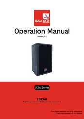 Tecnare Sound Systems IBZA10 Operation Manual