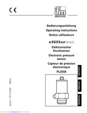 IFM Electronic Efector 500 PL2058 Operating Instructions Manual