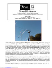 Force 12 Sigma-280 Magnum Assembly Instructions Manual
