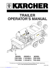 Kärcher TRK-3500 Operator's Manual
