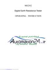 Mastech MS2302 Operating Instructions Manual