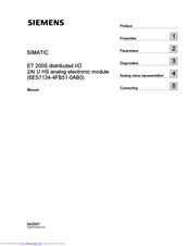 Siemens 6ES7134-4FB51-0AB0 Manual