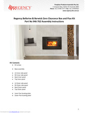 Regency Bellerive I200B-1 Assembly Instructions Manual