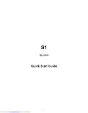 Blu S1 Quick Start Manual