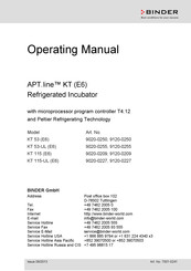 Binder APT.line KT 53 Operating Manual