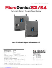 Sens MicroGenius S2 Installation & Operation Manual