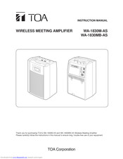 Toa WA-1830M-AS Instruction Manual