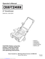 Craftsman C459-52831 Operator's Manual