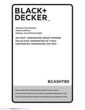 Black + Decker YARDMASTER BCASHT80 Instruction Manual