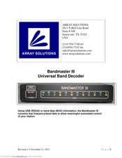 Array Solutions Bandmaster III Manual