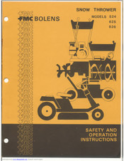 FMC Bolens 625 Safety And Operation Instructions
