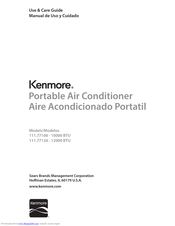 Kenmore 111.77126 Use & Care Manual