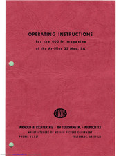 ARRI arrilux 400 lighthouse Operating Instructions Manual