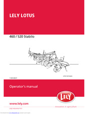 LELY LOTUS 520 Stabilo Operator's Manual