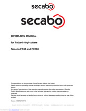 Secabo FC50 Operating Manual