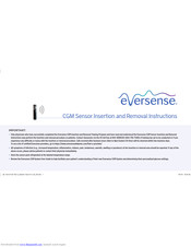 eversense CGM Sensor Insertion And Removal Instructions
