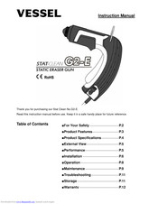 Vessel STAT CLEAN G2-E Instruction Manual