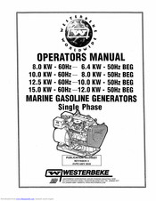 Westerbeke 8.0 BEG Operator's Manual