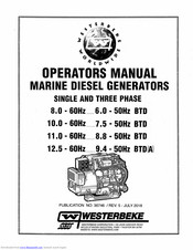 Westerbeke 8.0 BTD Operator's Manual