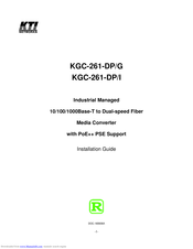 Kti Networks KGC-261-DP/G: KGC-261-DP/I Installation Manual
