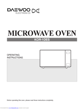 DAEWOO ELECTRONICS KOR-1DES Operating Instructions Manual