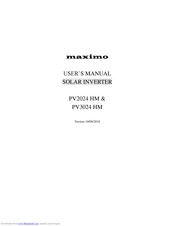 maximo PV3024 HM User Manual