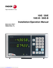 Fagor 20iE-B Installation & Operation Manual