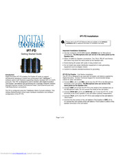 Digital Acoustics IP7-FD Getting Started Manual