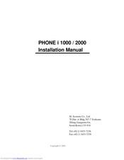 SL System PHONE i 2000 Installation Manual