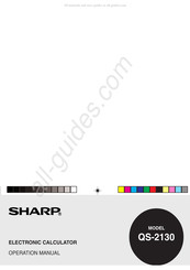 Sharp COMPET QS-2130 Operation Manual