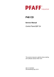 Pfaff P40 CD Service Manual