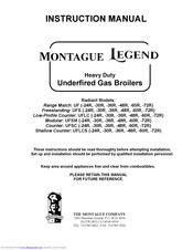MONTAGUE UFS-72R Instruction Manual