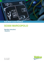Valeo SC600 Marcopolo Operating Instructions Manual
