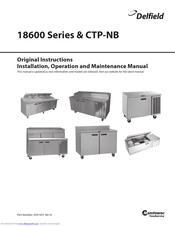 Delfield 18672PTL Installation, Operation And Maintenance Manual