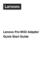 Lenovo Pro WiDi Adapter Quick Start Manual